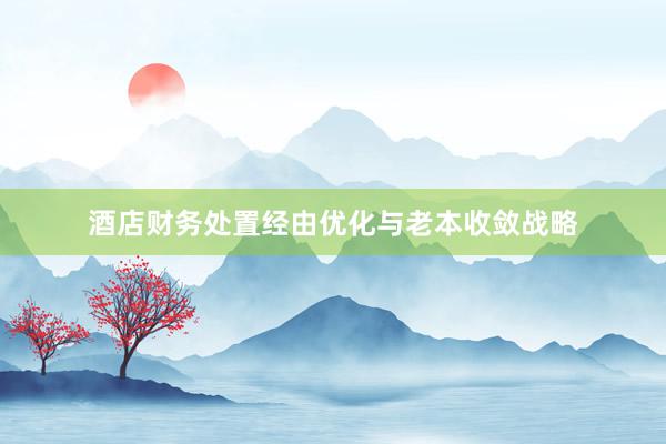 酒店财务处置经由优化与老本收敛战略